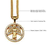 NYUKI 7 Style Fashion Golden Angel Pendant Choker Necklace With 75cm Chain Hip Hop Holy Angels With Gift Box For Men/Women Gift
