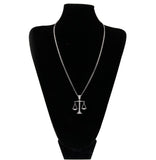 Uwin Charm Top Quality Micro Cubic Zirconia Mens Balance Pendant Necklace With 3mm Cuban Chain Hip hop Fashion Party Jewelry
