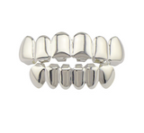 Silver 6 Grillz Top & Bottom